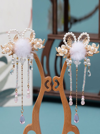 中国風ロリータ アクセサリー シャンパン ポンポン チェーン パール メタル アクセサリー その他