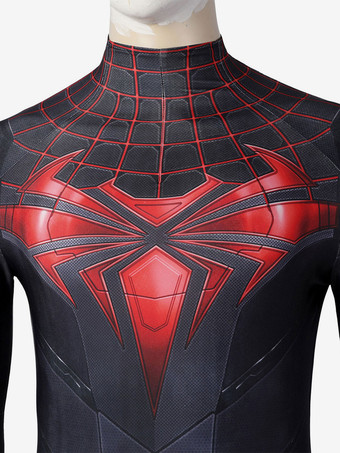 スパイダーマンコスチューム 大人用ゲーム マイルス・モラレス コスプレ アドバンスドテックスーツ
