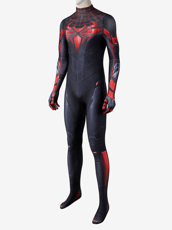 スパイダーマンコスチューム 大人用ゲーム マイルス・モラレス コスプレ アドバンスドテックスーツ