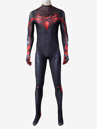 スパイダーマンコスチューム 大人用ゲーム マイルス・モラレス コスプレ アドバンスドテックスーツ
