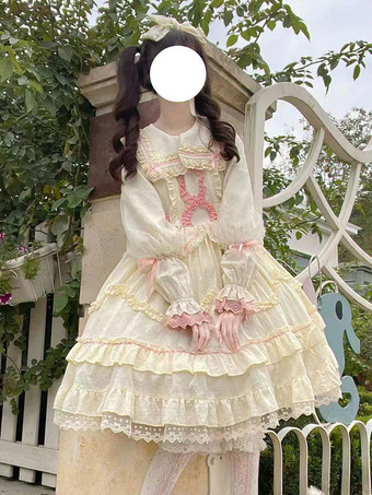 Abito Sweet Lolita Abito a maniche lunghe in poliestere