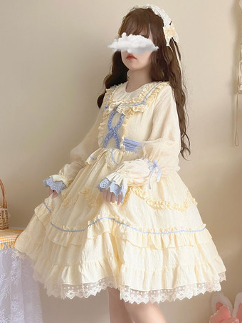 Abito Sweet Lolita Abito a maniche lunghe in poliestere