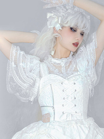 ゴスロリ ブラウス ロリータ トップ 半袖 フリル レース ロリータ シャツ ブラック