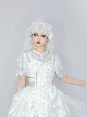 ゴスロリ ブラウス ロリータ トップ 半袖 フリル レース ロリータ シャツ ブラック