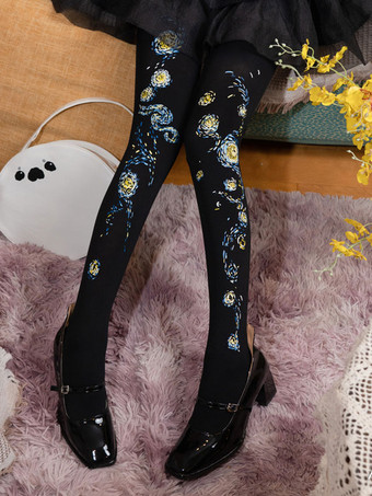 スチーム パンクなロリータ ソックス ブラック アクセサリー ポリエステル ロリータ アクセサリー