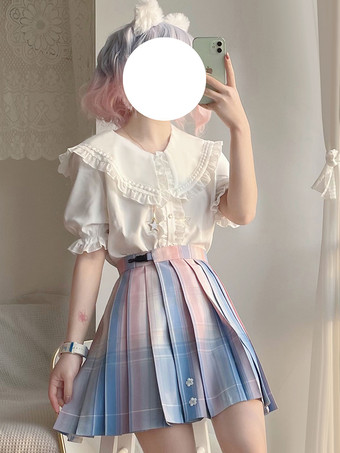 ロリータドレス SK ライト アカデミック スカイブルー オンブル ロリータ スカート