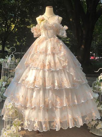 Sweet Lolita Dress Polyester Sleeveless Sweet Dress