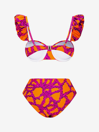 ビキニ 3点セット 女性用 ローズフリル サマービーチ水着