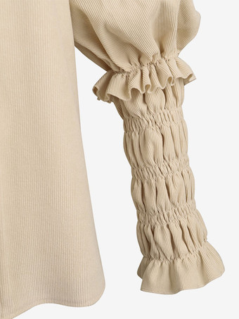 アカデミック ロリータ ブラウス フリル ロリータ トップ長袖ブラウス エクリュ ホワイト ロリータ シャツ