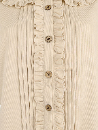 アカデミック ロリータ ブラウス フリル ロリータ トップ長袖ブラウス エクリュ ホワイト ロリータ シャツ