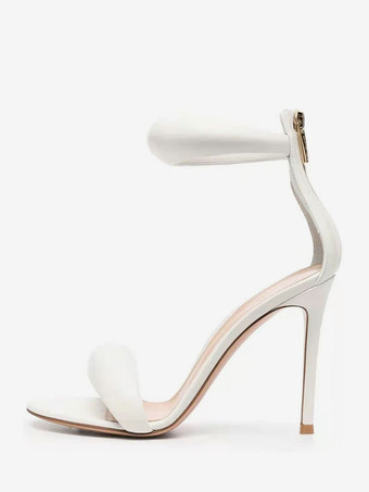 ゴールドハイヒールレディースオープントゥメタリックアンクルストラッププロムサンダル