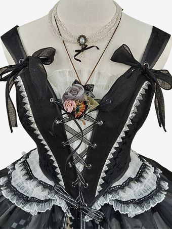 レッド 甘ロリータ アクセサリー レッドパール フラワー チョーカー その他