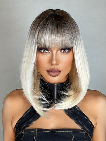 合成ウィッグ オンブル ボブ レーヨン ミディアムウィッグ 女性用