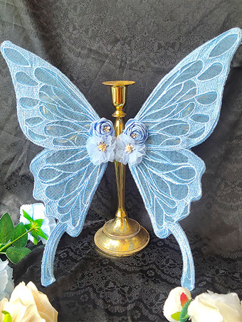 ライトスカイブルースウィートロリータ アクセサリー ダークネイビー 花 帽子 ポリエステル その他