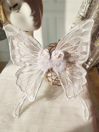 ホワイト スウィートロリータ アクセサリー ダークネイビー 花 帽子 ポリエステル その他