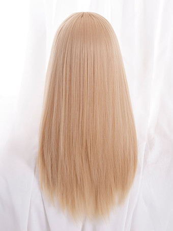 甘ロリータ ウィッグ ゴールド 耐熱ファイバー ロリータ アクセサリー