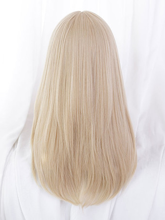 甘いロリータ ウィッグ画像として長い耐熱ファイバー ロリータ アクセサリー