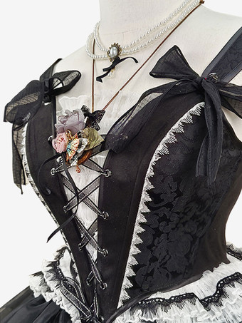 甘ロリータ アクセサリー レッドパール フラワー チョーカー その他