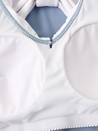 アカデミックロリータ衣装ディープブルーリボン半袖ドレスパンツ