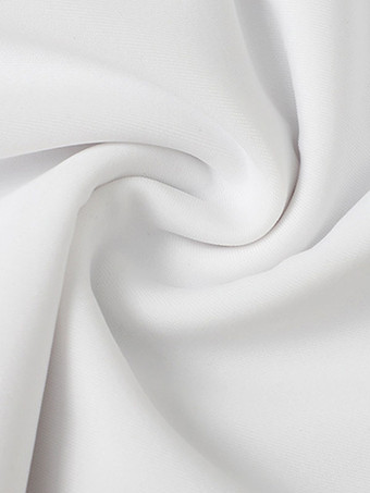 スイートロリータ水着ホワイトレースアップフリルノースリーブワンピース