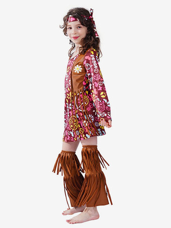 キッズハロウィンコスチューム レッド ハロウィンセット 子供用 ポリエステル繊維 ポリエステル ドレス レッグウォーマー