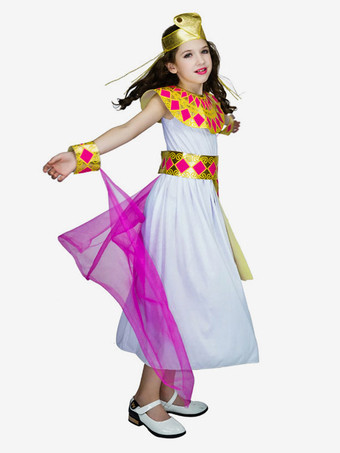 Costumi di Halloween per bambini Bianco Halloween Fibra di poliestere Set di poliestere Copricapo per bambini Armwear