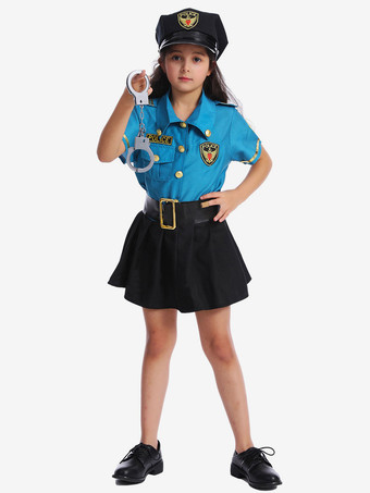 子供用ハロウィンコスチューム ブルー ハロウィンセット 子供用 ポリエステル繊維 ポリエステル ドレス サッシ