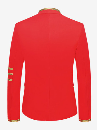 レッド ヴィンテージ トップ ヴィンテージ ポリエステル ロング スリーブ レトロ コスチューム 人用