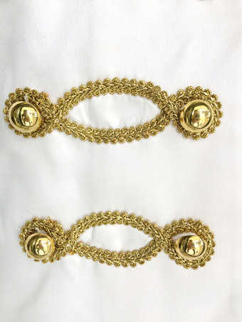 ホワイト ヴィンテージ トップ ヴィンテージ ポリエステル スパンコール チェーン ロング スリーブ レトロ コスチューム 男性用