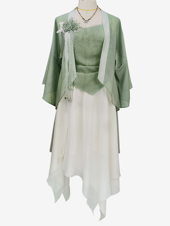 ロリータ ネックレス グリーン 中国風 ポリエステル