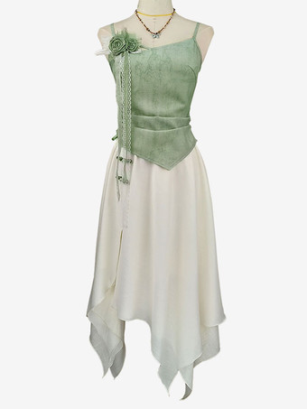 ロリータ ネックレス グリーン 中国風 ポリエステル