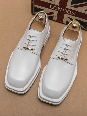 Men's Dress Shoes Fantastic Square Toe Strap Adjustable PU Leather