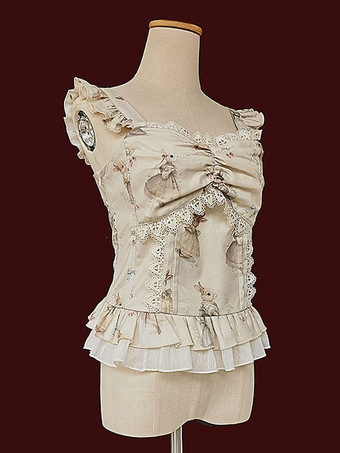 ロリータ スペシャル ロリータ トップ ベスト コスチューム クラシック ライト アプリコット ノースリーブ