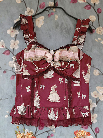 ロリータ スペシャル ロリータ トップ ベスト コスチューム クラシック ライト アプリコット ノースリーブ