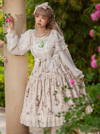 ライト アプリコットインファンタ ロリータ SK ライト アプリコット リボン ロリータ スカート