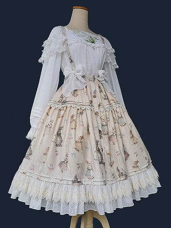 インファンタ ロリータ SK ライト アプリコット リボン ロリータ スカート