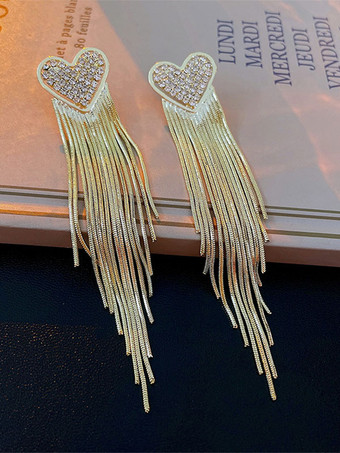 ゴールド ブライダル イヤリング ラインストーン レディース ラインストーン ピアス ウェディング ジュエリー