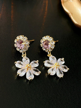 ブライダル イヤリング ラインストーン ガールズ ラインストーン ピアス ブライダル ジュエリー