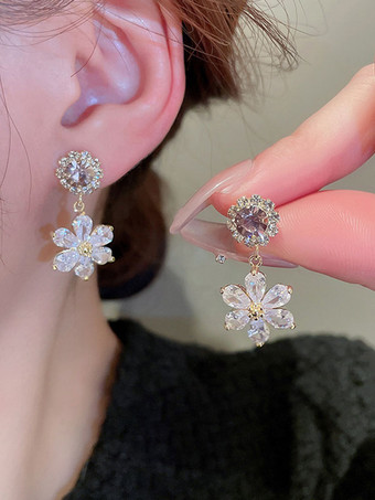 ブライダル イヤリング ラインストーン ガールズ ラインストーン ピアス ブライダル ジュエリー