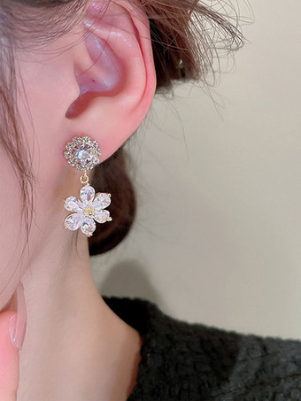 ブライダル イヤリング ラインストーン ガールズ ラインストーン ピアス ブライダル ジュエリー
