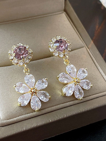 ブライダル イヤリング ラインストーン ガールズ ラインストーン ピアス ブライダル ジュエリー