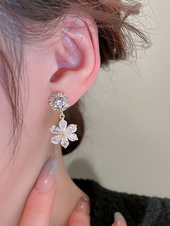 ブライダル イヤリング ラインストーン ガールズ ラインストーン ピアス ブライダル ジュエリー