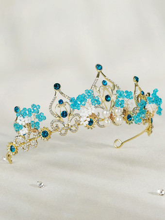 花嫁のためのかぶとウェディングティアラメタルヘアアクセサリー