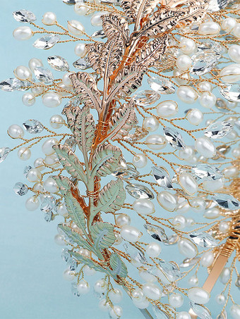 花嫁のためのヘッドピースウェディング帽子メタルヘアアクセサリー