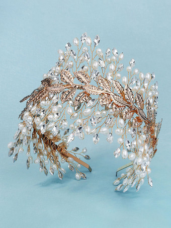 花嫁のためのヘッドピースウェディング帽子メタルヘアアクセサリー