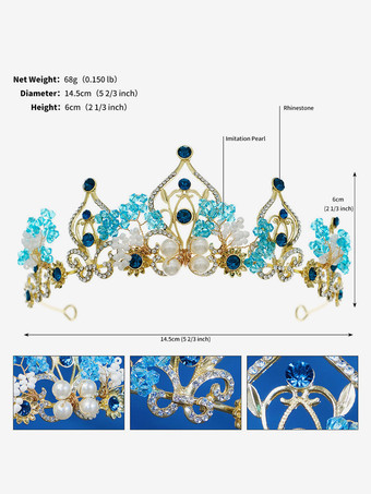 花嫁のためのかぶとウェディングティアラメタルヘアアクセサリー
