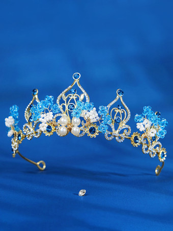 花嫁のためのかぶとウェディングティアラメタルヘアアクセサリー
