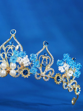 花嫁のためのかぶとウェディングティアラメタルヘアアクセサリー