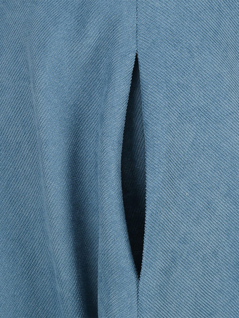 レトロドレス 1950 年代オードリーヘプバーンスタイルベビーブルーパイピングノースリーブスクエアネックミディアムロカビリードレス