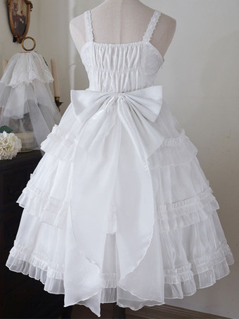 スイートロリータドレスポリエステルノースリーブジャンパーロリータドレス